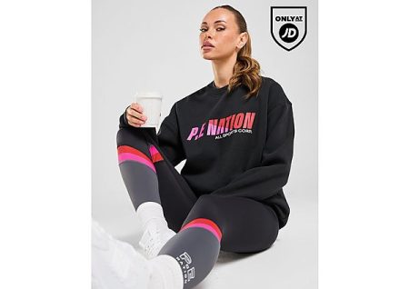 PE Nation Reflex Crew Sweatshirt - Black- Dames