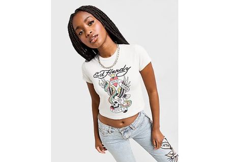 Ed Hardy NYC Baby T-Shirt - Grey- Dames