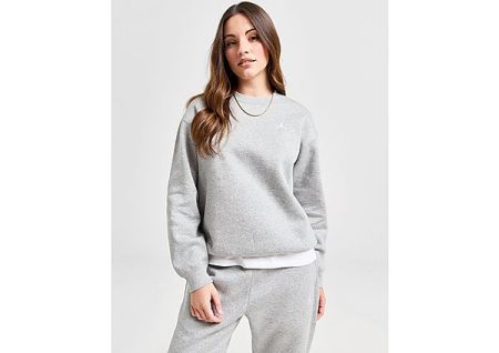 Jordan Brooklyn Crew Sweatshirt - Dark Grey Heather/White- Dames