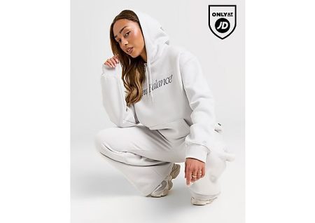 New Balance Double Script Hoodie - Grey- Dames