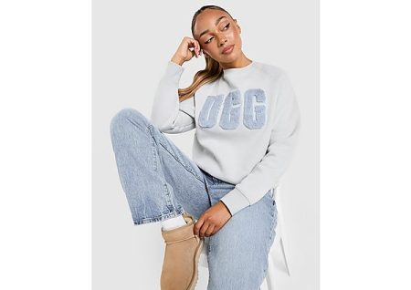 UGG Fuzzy Logo Crew Sweatshirt - Blauw- Dames