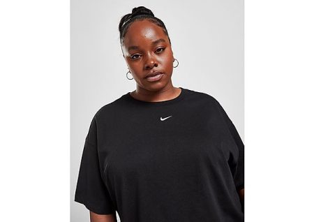 Nike Oversized damestop met korte mouwen (Plus Size) Sportswear Essential - Black/White- Dames