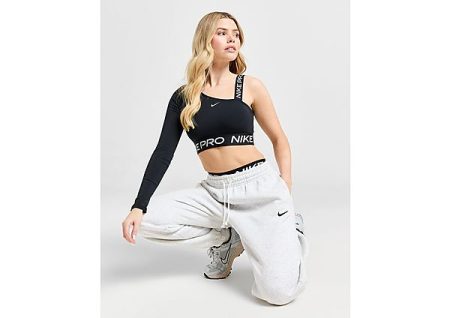 Nike Asymmetrische croptop met Dri-FIT voor dames Pro Shine - Black- Dames