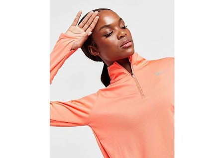 Nike Damestrui met korte rits Dri-FIT Pacer - Orange- Dames