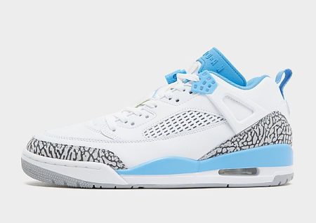 Jordan Spizike Low - White/Wolf Grey/Anthracite/University Blue- Heren