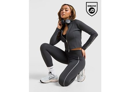 Nike Training Full Zip Top - Grey- Dames