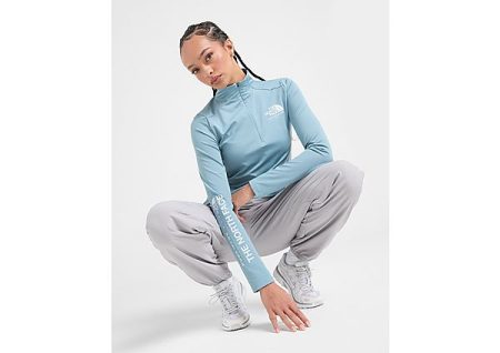 The North Face Tech Graphic 1/4 Zip Top - Blue- Dames