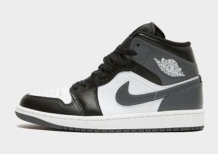 Jordan Schoenen Air Jordan 1 Mid - Black/White/Iron Grey- Heren