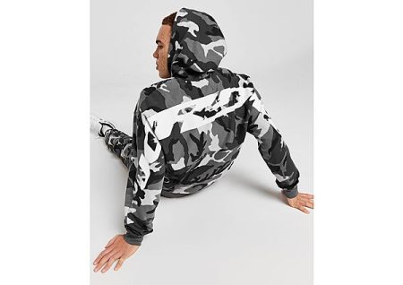 Jordan MVP Camo All Over Print Hoodie - Black/Sail/Sail- Heren