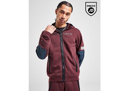 Nike Fleecehoodie met rits voor heren Sportswear Air Max - Burgundy- Heren