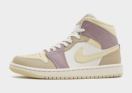 Jordan Air 1 Mid Dames - Light Orewood Brown/Khaki/Taupe Grey/Team Gold- Dames