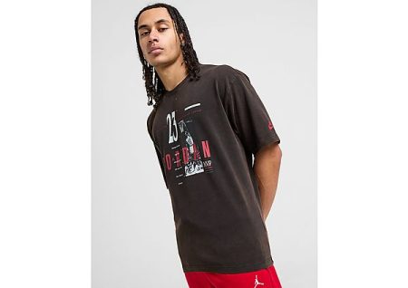 Jordan 23 T-Shirt - Black/Gym Red/White- Heren