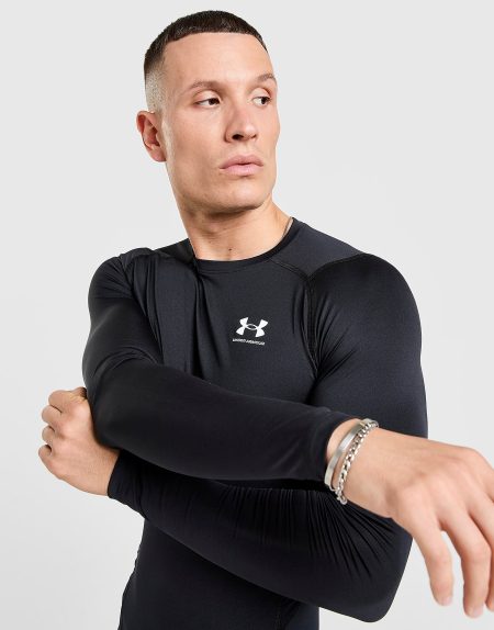 Under Armour Men's HeatGear Armour Compression Long Sleeve Tee - Zwart- Heren