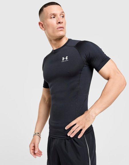 Under Armour HeatGear T-Shirt Heren - Zwart- Heren