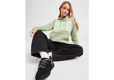 UGG Fuzzy Logo Hoodie - Green- Dames