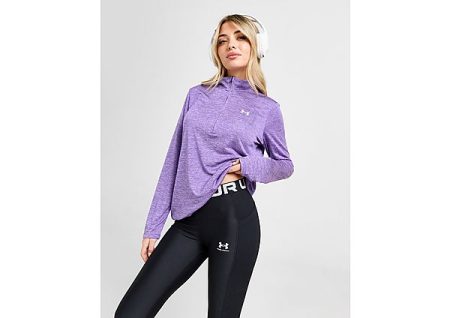 Under Armour Tech Twist 1/2 Zip Top - Purple- Dames