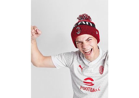 New Era AC Milan Pom Beanie - Red- Dames