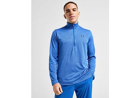 Under Armour Geotessa 1/4 Zip Top - Blue- Heren