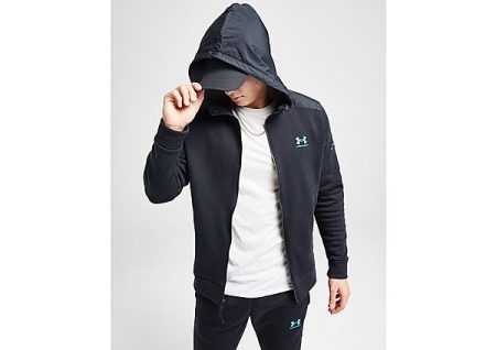 Under Armour Essential Utility Full Zip Fleece Hoodie - Black- Heren