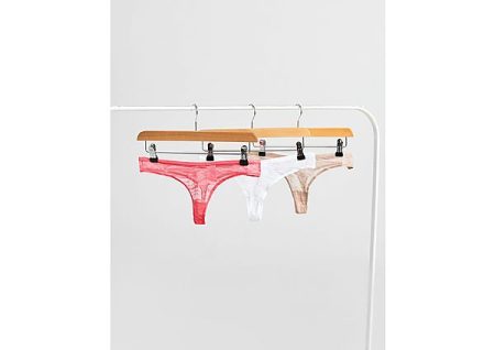 Calvin Klein Underwear 3 Pack Sheer Lace Strings - Multi- Dames