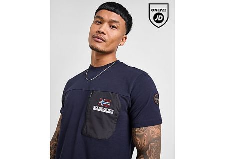Napapijri Selk Pocket T-Shirt - Blauw- Heren