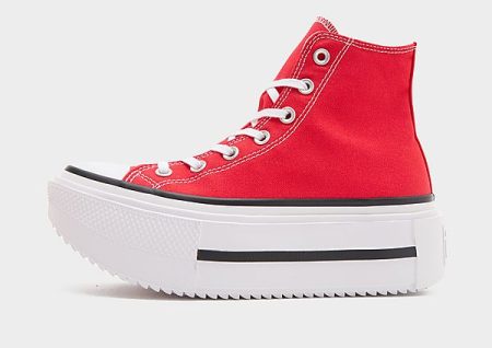 Converse Lift High Double Stack Dames - Rood- Dames