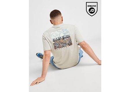 Napapijri Oddity Back T-Shirt - Stone- Heren