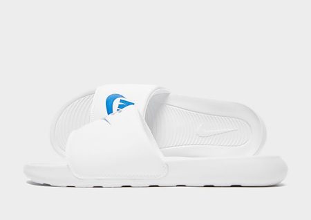 Nike Victori One Slippers Heren - White/White/Game Royal- Heren