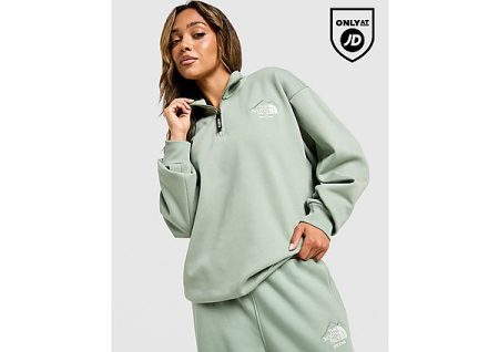 The North Face Gaspra 1/4 Zip Sweatshirt - Khaki- Dames