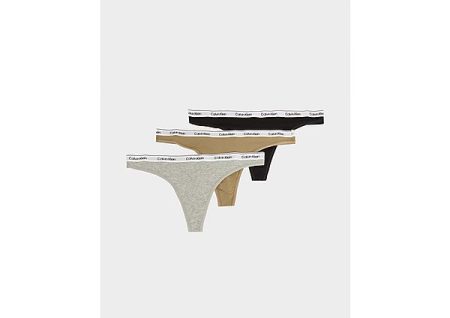 Calvin Klein Underwear 3-Pack Thongs - Black- Dames