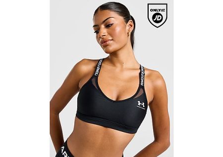 Under Armour Wordmark Strappy Sports Bra - Black- Dames