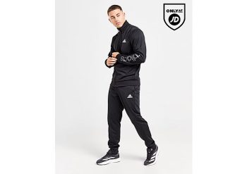 adidas Poly Linear Tracksuit - Black- Heren