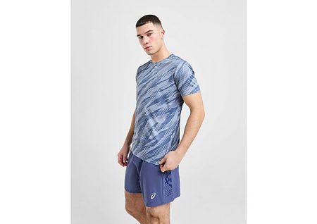 ASICS Core All Over Print T-Shirt - Blue- Heren