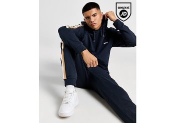 BOSS Iconic Tape Hooded Tracksuit - Navy- Heren