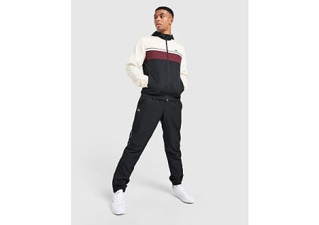 Lacoste Colour Block Full Zip Hooded Tracksuit - Black- Heren