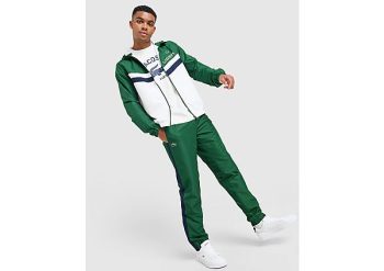 Lacoste Woven Hooded Chevron Tracksuit - Green- Heren