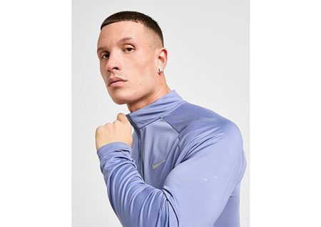 Nike Dri-FIT hardlooptop met korte rits voor heren Stride - World Indigo- Heren