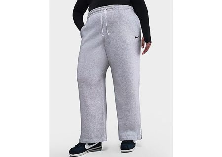 Nike Joggingbroek met hoge taille en wijde pijpen voor dames (Plus Size) Sportswear Phoenix Fleece - Grijs- Dames