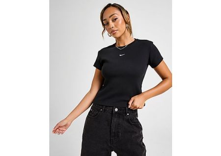 Nike Ribbed Slim T-Shirt - Zwart- Dames