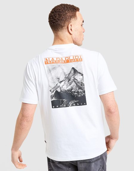 Napapijri Back Mountain T-Shirt - Wit- Heren