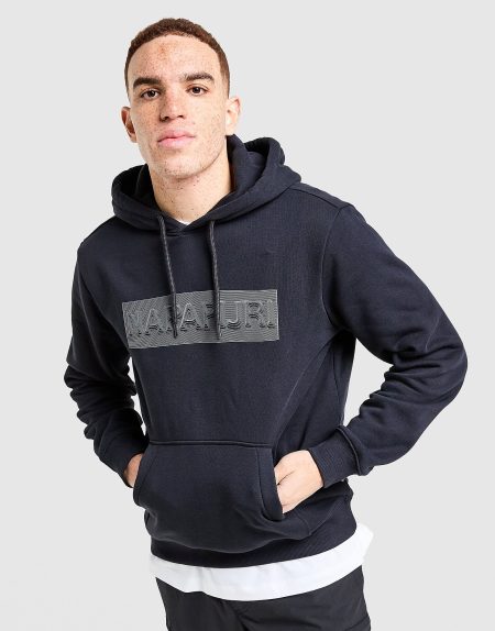 Napapijri Box Wave Graphic Hoodie - Zwart- Heren