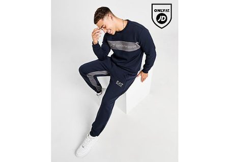 Emporio Armani EA7 Colour Block Joggers - Navy- Heren