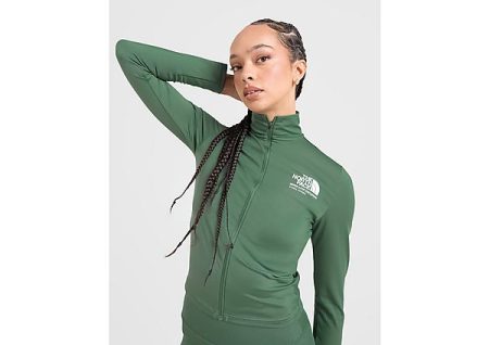 The North Face Tech Graphic Full Zip Top - Green- Dames