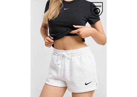 Nike Damesshorts met ruimvallende pasvorm en hoge taille Sportswear Phoenix Fleece - Grijs- Dames