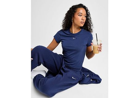 Nike Essential Sportswear Chill Knit T-Shirt - Blauw- Dames
