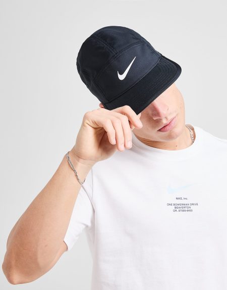 Nike Ongestructureerde Swoosh pet Dri-FIT Fly - Zwart- Dames