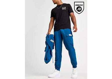 Emporio Armani EA7 Badge Tech Cargo Pants - Blue- Heren