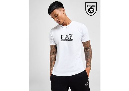 Emporio Armani EA7 Carbon Logo T-Shirt - White- Heren