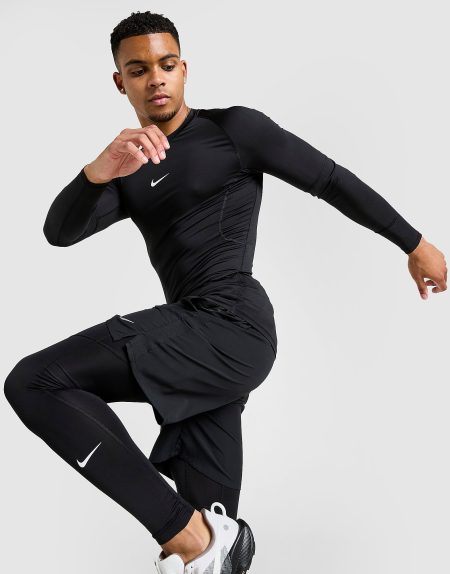 Nike Dri-FIT strakke fitnesstop met lange mouwen voor heren Pro - Zwart- Heren