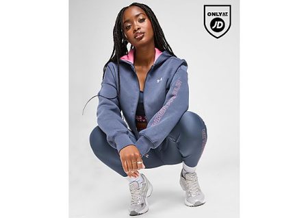 Under Armour Doubble Wordmark Cropped Hoodie - Grijs- Dames